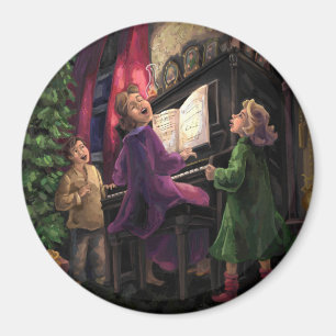 Imán Navidades cantando a lo largo