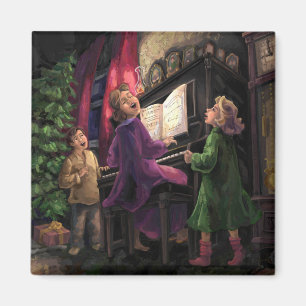 Imán Navidades cantando a lo largo