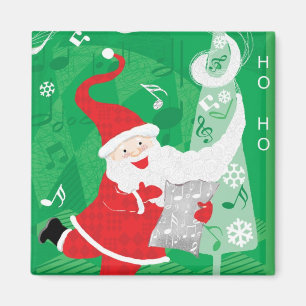 Imán Navidades, cantando y bailando Santa Claus