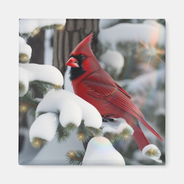 Imán Navidades Cardinal (Frente)