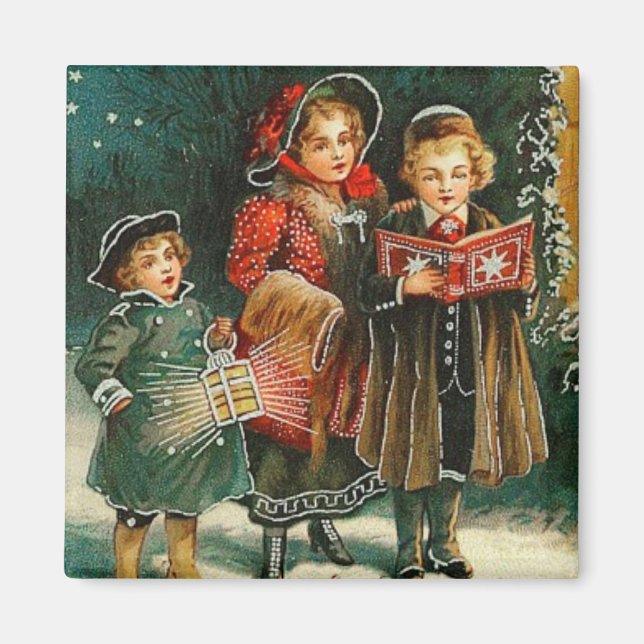 Imán Navidades Carolers Vintage Magnet (Frente)