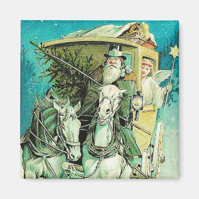 Imán Navidades Carriage Vintage Magnet (Frente)