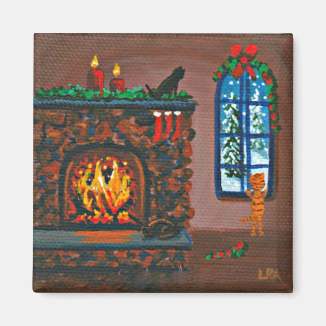 Imán Navidades Cats Creationarts (Frente)