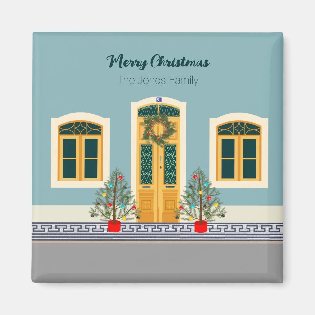 Imán Navidades celebran la Casa Portuguesa (Frente)