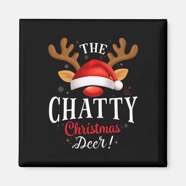 Imán Navidades chatty familia Deer Pjs Xmas (Frente)