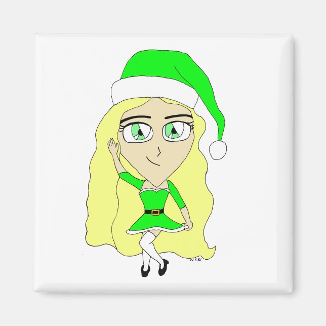 Imán Navidades chibi (Frente)