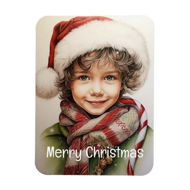 Imán Navidades Chica Personalizado 10 de 25 (Vertical)