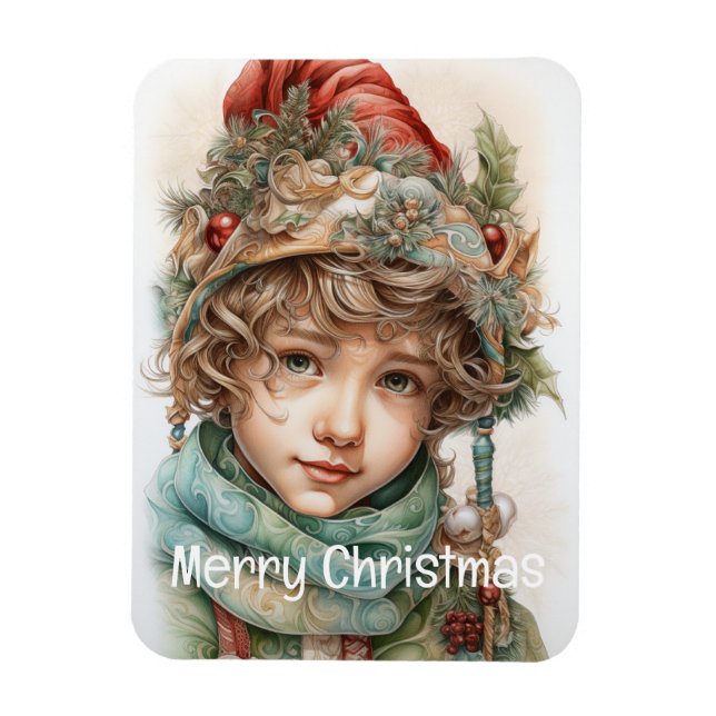 Imán Navidades Chica Personalizado 21 de 25 (Vertical)