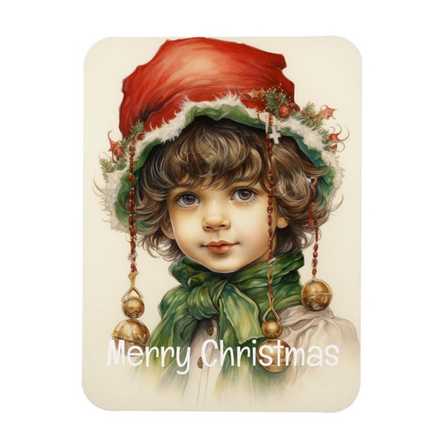 Imán Navidades Chica Personalizado 6 de 25 (Vertical)