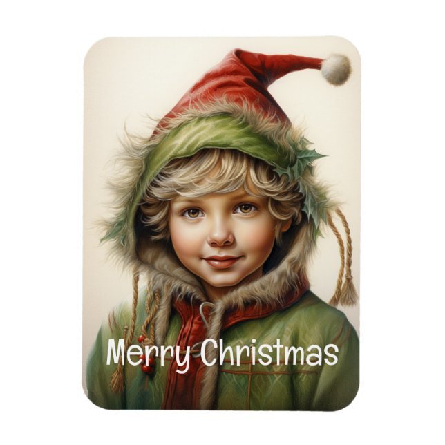 Imán Navidades Chica Personalizado 9 de 25 (Vertical)