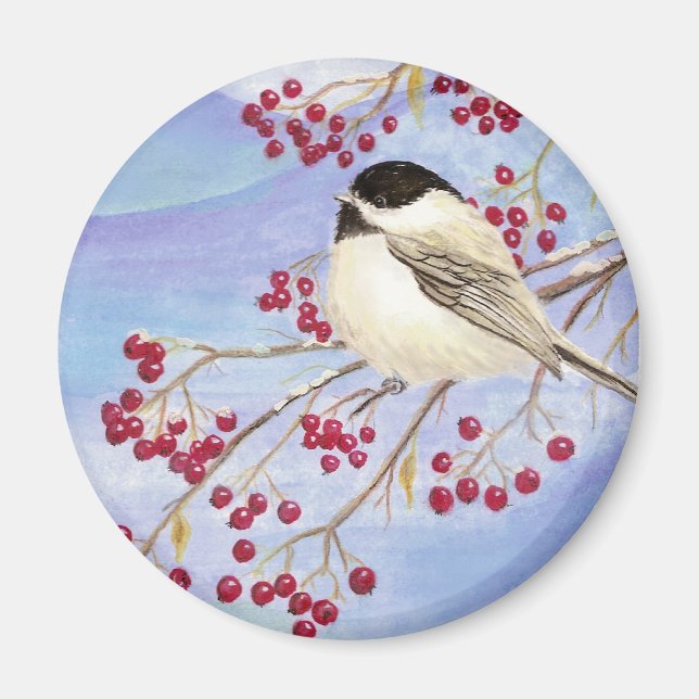 Imán Navidades Chickadee Magnet (Frente)