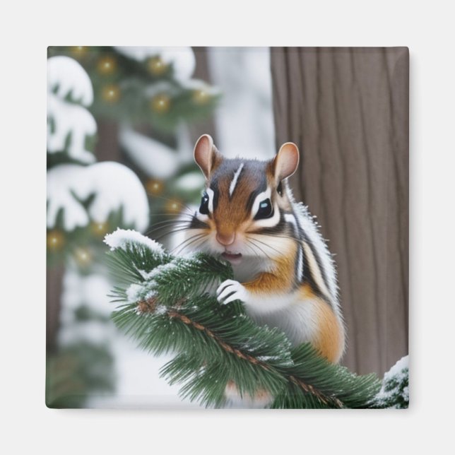 Imán Navidades Chipmunk (Frente)