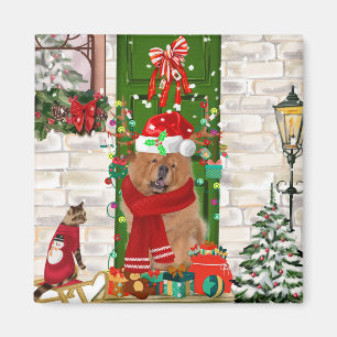 Imán Navidades Chow Chow Dog
