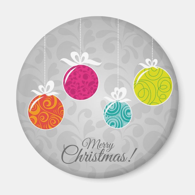 Imán Navidades coloridos y bonitos decoraciones (Frente)