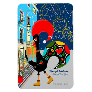 Imán Navidades comprando con el Rooster Portugués