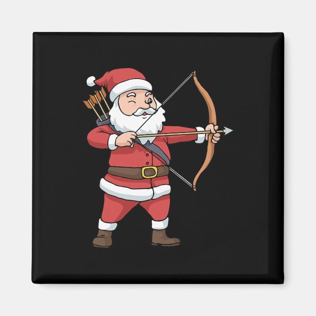 Imán Navidades con arcos con flecha a punto de cazar Sa (Frente)
