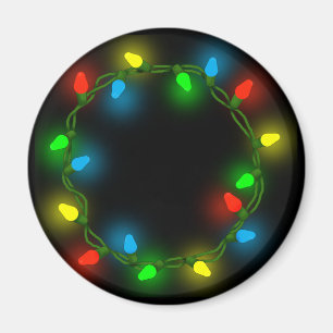 Imán Navidades con luces redondas