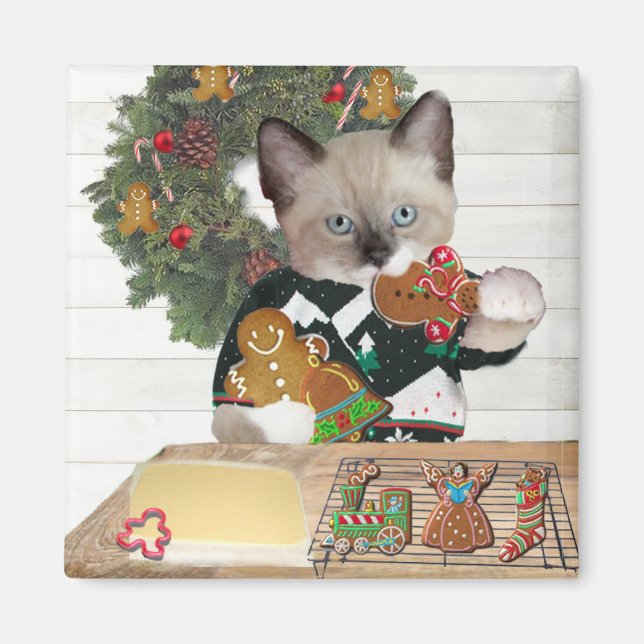 Imán Navidades Cookie Kitten Magnet (Frente)