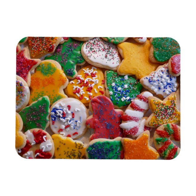 Imán Navidades Cookies En Coloridas Vacaciones (Horizontal)