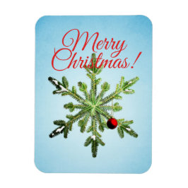 Imán Navidades Copo de nieve - Elegantes vacaciones de 