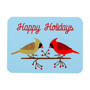 Imán Navidades cortos cardenales y Personalizado de las