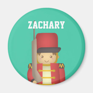 Imán Navidades cortos juguetean a soldado en rojo