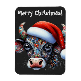 Imán Navidades Cow Bull con tarjeta de Navidades de San