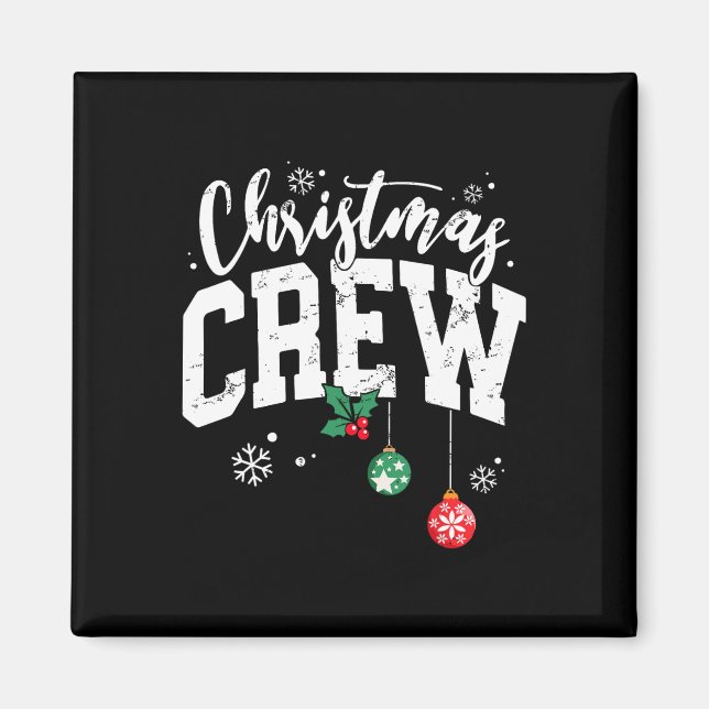 Imán Navidades Crew Funny Family Mating Group Xmas Pa (Frente)