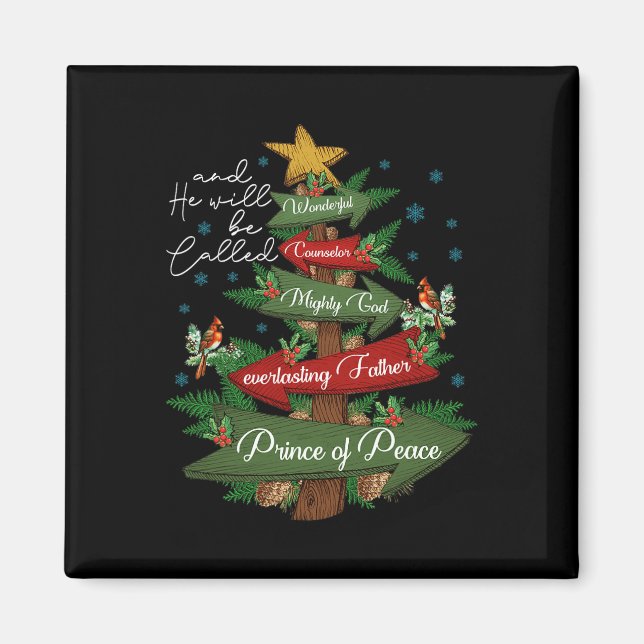 Imán Navidades cristianos a quien llamarán Maravillosa  (Frente)