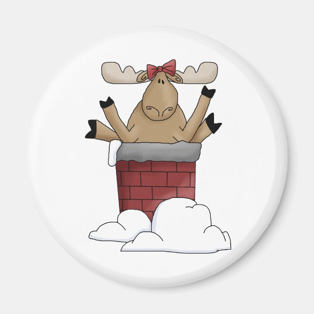 Imán Navidades Critters ・ Moose & Chimney (Frente)