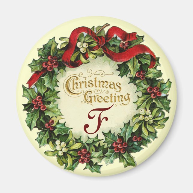 IMÁN NAVIDADES CRUZADOS CON MISTLETAS Y BARRIOS SANOS (Frente)