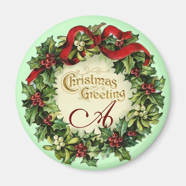 IMÁN NAVIDADES CRUZADOS CON MISTLETAS Y BARRIOS SANOS (Frente)