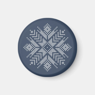 Imán Navidades cruzan el diseño de copos de nieve