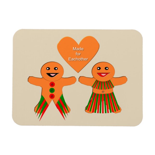 Imán Navidades Cuidados Gingerbread Pareja (Horizontal)