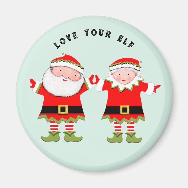 Imán Navidades Cute Couple (Frente)