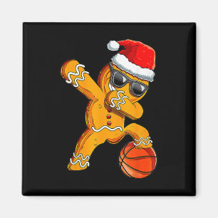 Imán Navidades Cute Dabbing Gingerbread Guay Baloncesto