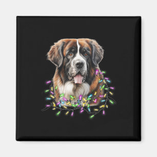 Imán Navidades Cute iluminan Perro de San Bernardo