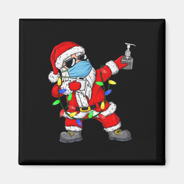 Imán Navidades Dabbing Santa Claus Xmas Chicas divertid (Frente)