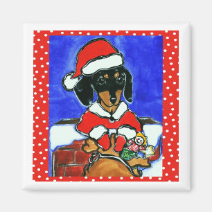 Imán Navidades Dachshund