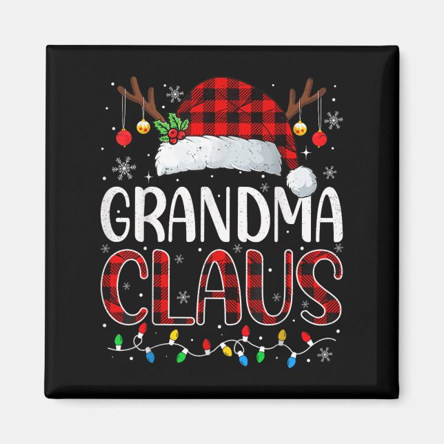 Imán Navidades De Abuela Claus Encenden Partido Familia (Frente)