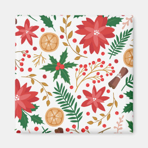 Imán Navidades de acuarela modernos Árbol de pino verde