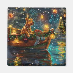 Imán Navidades de Airedale