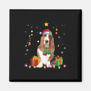 Imán Navidades de árbol de perros aferrados de perro du