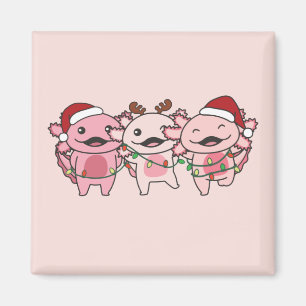 Imán Navidades de Axolotl Navidades Animales Dulces Axo