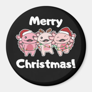 Imán Navidades de Axolotl se burlan de Axolotls Feliz M