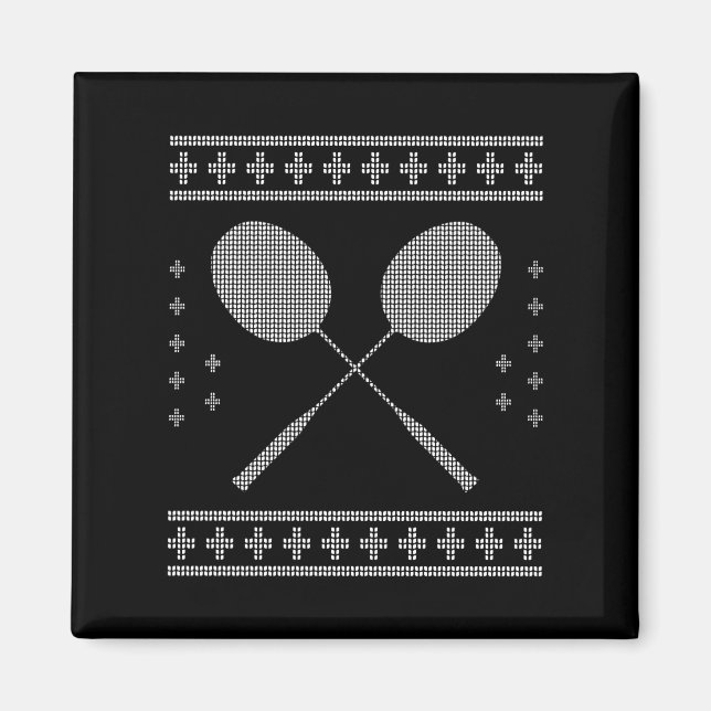Imán Navidades de Badminton (Frente)
