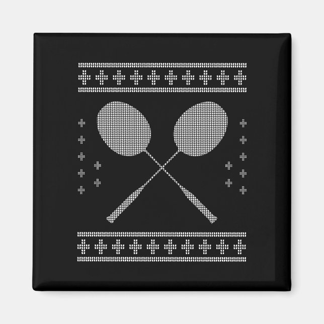 Imán Navidades de Badminton (Frente)