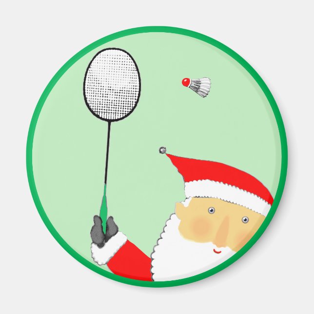 Imán Navidades de Badminton Stocking Stuffer (Frente)