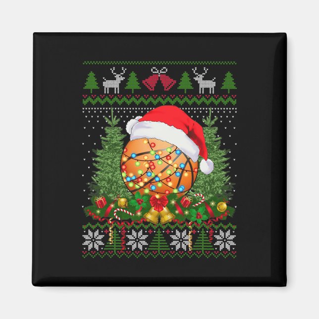 Imán Navidades de baloncesto obsequios familiares Sport (Frente)