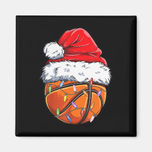 Imán Navidades de baloncesto Santa Hat - Fun Basketball